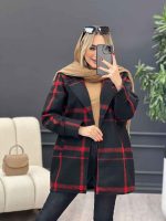 پالتو چهارخونه یقه انگلیسی کد 4166 - تصویر 21