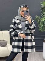پالتو چهارخونه یقه انگلیسی کد 4166 - تصویر 10