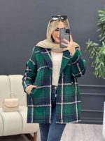 پالتو چهارخونه یقه انگلیسی کد 4166 - تصویر 9