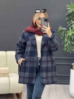 پالتو چهارخونه یقه انگلیسی کد 4166 - تصویر 34