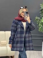 پالتو چهارخونه یقه انگلیسی کد 4166 - تصویر 17