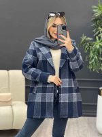 پالتو چهارخونه یقه انگلیسی کد 4166 - تصویر 30