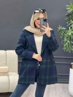 پالتو چهارخونه یقه انگلیسی کد 4166 - تصویر 25