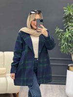 پالتو چهارخونه یقه انگلیسی کد 4166 - تصویر 15