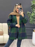 پالتو چهارخونه یقه انگلیسی کد 4166 - تصویر 24