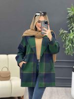 پالتو چهارخونه یقه انگلیسی کد 4166 - تصویر 6