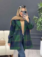 پالتو چهارخونه یقه انگلیسی کد 4166 - تصویر 14