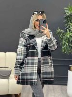 پالتو چهارخونه یقه انگلیسی کد 4166 - تصویر 13