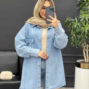 مانتو جین دو جیب کد 4183
