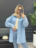 مانتو جین دو جیب کد 4183 - تصویر 5