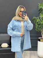مانتو جین دو جیب کد 4183 - تصویر 7