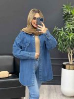 مانتو جین دو جیب کد 4183 - تصویر 2