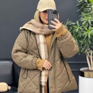 کاپشن لوزی دوزی بغل سه دکمه کد 4195
