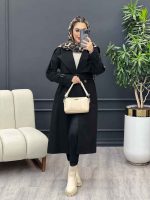بارانی بلند آستین پاگن کد 4146 - تصویر 2
