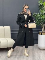 بارانی بلند آستین پاگن کد 4146 - تصویر 4