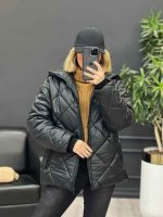 کاپشن لوزی دوزی جیب زیپ کد 4226 - تصویر 9