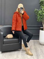 کاپشن لوزی دوزی جیب زیپ کد 4226 - تصویر 7