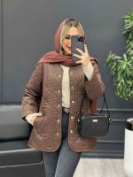 کاپشن دوخت دار دو جیب کد 4214 - تصویر 5