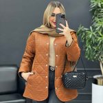 کاپشن دوخت دار دو جیب کد 4214