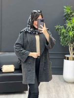 پالتو یقه آرشال آستین پاگن کد 4237 - تصویر 9