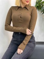 بادی یقه دار دکمه چسبان کد 3641 - تصویر 10