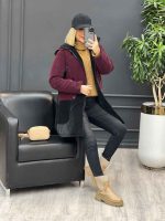 کاپشن ترکیبی دو رنگ سیلیکونی کد 3663 - تصویر 13