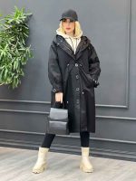 بارانی بلند آستین کمربندی کد 3792 - تصویر 6