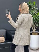 مانتو حصیری دکمه طلایی کد 3848 - تصویر 21