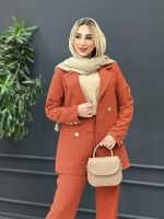 ست مانتو و شلوار دکمه طلایی کد 4261 - تصویر 17
