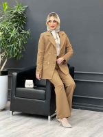 ست مانتو و شلوار دکمه طلایی کد 4261 - تصویر 19