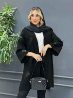 مانتو مشکی مزونی کد 4267 - تصویر 2