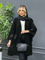 مانتو مشکی مزونی کد 4267 - تصویر 9