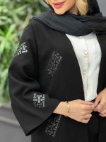 مانتو مشکی مزونی کد 4267 - تصویر 4