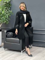 مانتو مشکی مزونی کد 4267 - تصویر 8