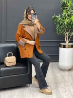 پالتو ترکیبی چهارخونه کد 4240 - تصویر 15