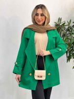 مانتو جلو باز جیب نما کد 4268 - تصویر 3