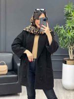 پالتو یقه آرشال آستین پاگن کد 4237 - تصویر 7