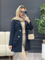 مانتو چهاردکمه دو جیب کد 4256 - تصویر 22