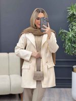 مانتو چهاردکمه دو جیب کد 4256 - تصویر 10
