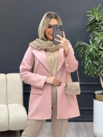 مانتو چهاردکمه دو جیب کد 4256 - تصویر 2