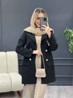 مانتو چهاردکمه دو جیب کد 4256 - تصویر 23