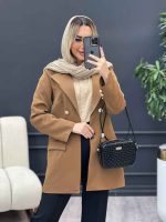 مانتو چهاردکمه دو جیب کد 4256 - تصویر 8
