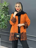 مانتو مازراتی آستین طرح دار کد 4260 - تصویر 12
