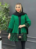 مانتو مازراتی آستین طرح دار کد 4260 - تصویر 17