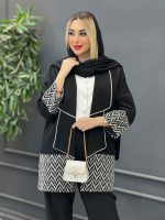 مانتو مازراتی آستین طرح دار کد 4260 - تصویر 8