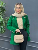 مانتو یقه زنجیر تک دکمه کد 4262 - تصویر 2