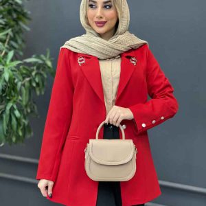 مانتو یقه زنجیر تک دکمه کد 4262