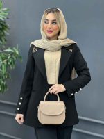 مانتو یقه زنجیر تک دکمه کد 4262 - تصویر 3