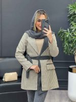 پالتو چهارخونه دو جیب کد 4239 - تصویر 6