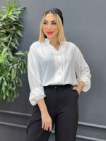 شومیز ساده جلو دکمه کد 2416